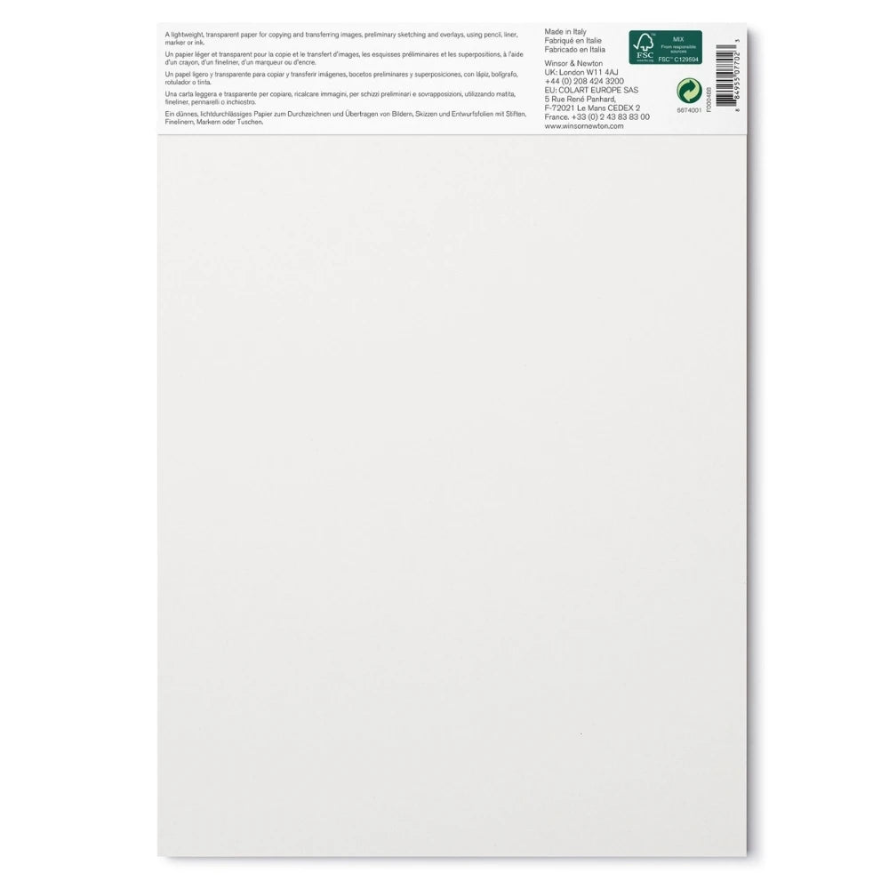 Winsor & Newton Tracing Pad Aydınger Bloknotu 70gr 40 Sayfa A4