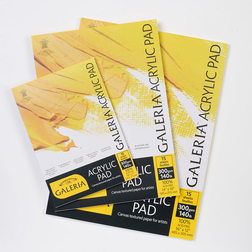 Winsor & Newton Galeria Acrylic Pad 300gr Akrilik Blok 15 Sayfa A3 (29.7x42cm)