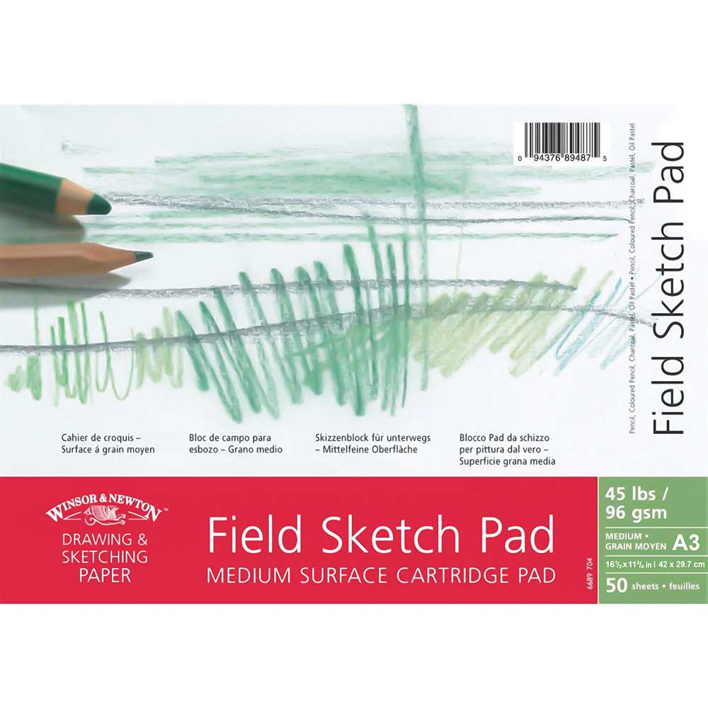 Winsor & Newton Field Sketch Pad 96gr Spiralli Çizim Blok 50 Sayfa A3 (29.7x42cm)