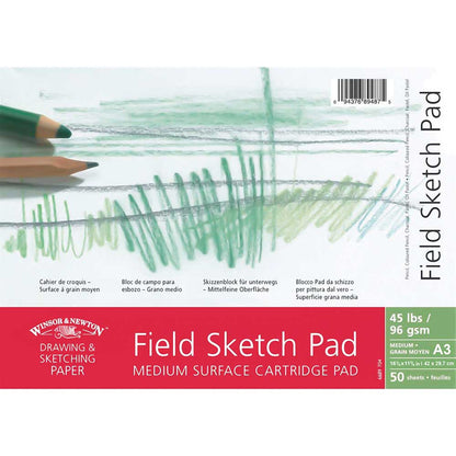 Winsor & Newton Field Sketch Pad 96gr Spiralli Çizim Blok 50 Sayfa A3 (29.7x42cm)