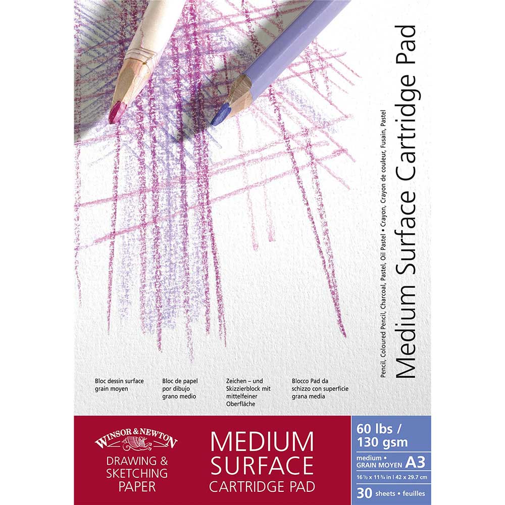 Winsor & Newton Medium Surface Cartridge Pad 130gr Çizim Blok 30 Sayfa A3 (29.7x42cm)