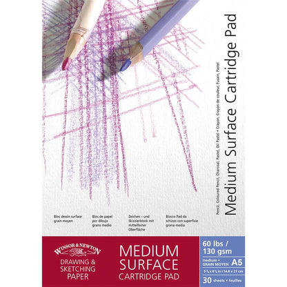 Winsor & Newton Medium Surface Cartridge Pad 130gr Çizim Blok 30 Sayfa A5 (14.8x21cm)