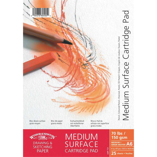 Winsor & Newton Medium Surface Cartridge Pad 150gr Çizim Blok 25 Sayfa A6 (10.5x14.8cm)