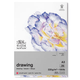 Winsor & Newton Çizim Bloknotu (Yapışkanlı) Dokusuz 220gr A3 (29.7x42cm) 25 Sayfa