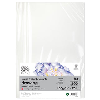 Winsor & Newton Çizim Kağıdı (Jumbo) Dokusuz 150gr A4 (21x29.7cm) 100 Sayfa