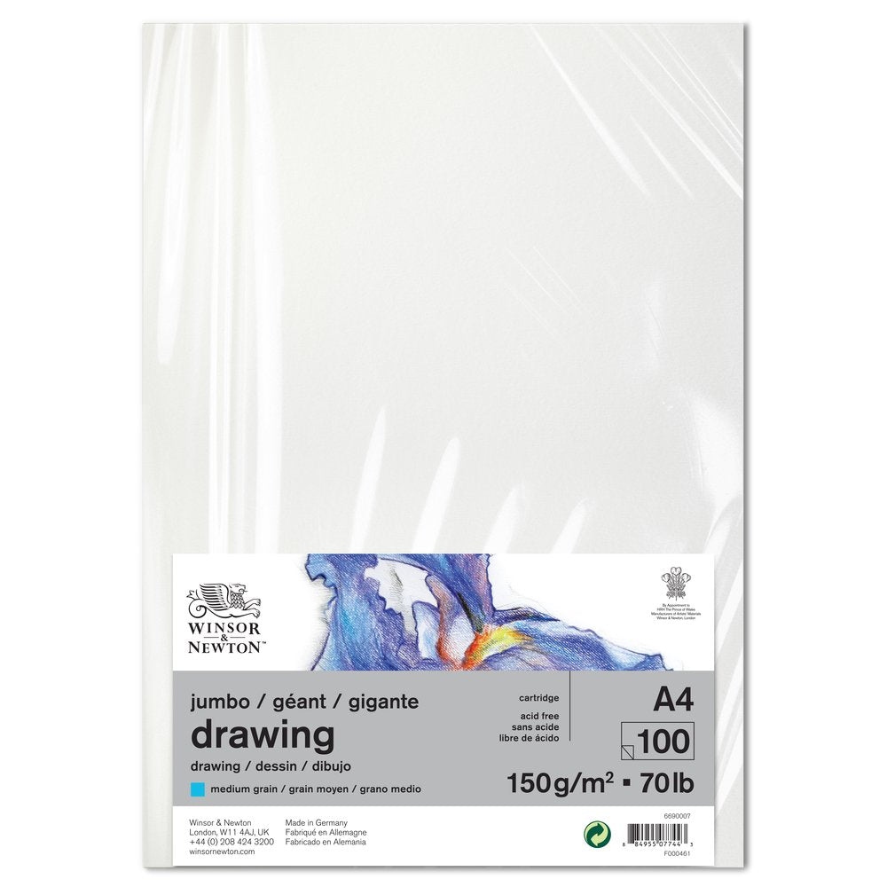 Winsor & Newton Çizim Kağıdı (Jumbo) Hafif Dokulu 150gr A4 (21x29.7cm) 100 Sayfa