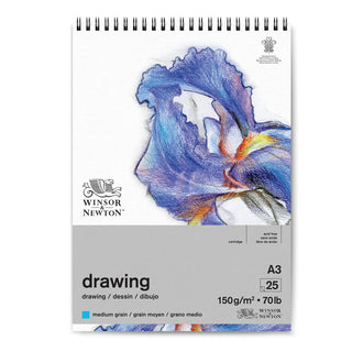 Winsor & Newton Çizim Bloknotu (Spiralli) Hafif Dokulu 150gr A3 (29.7x42cm) 25 Sayfa