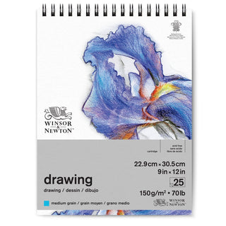 Winsor & Newton Çizim Bloknotu (Spiralli) Hafif Dokulu 150gr 23x31cm 25 Sayfa