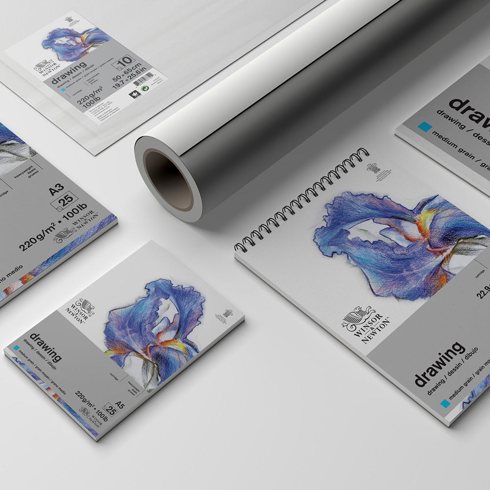 Winsor & Newton Çizim Bloknotu (Spiralli) Hafif Dokulu 150gr 46x61cm 25 Sayfa