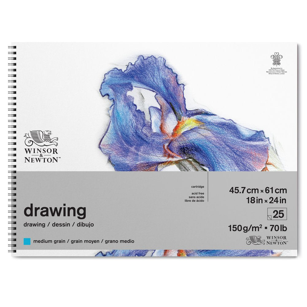 Winsor & Newton Çizim Bloknotu (Spiralli) Hafif Dokulu 150gr 46x61cm 25 Sayfa