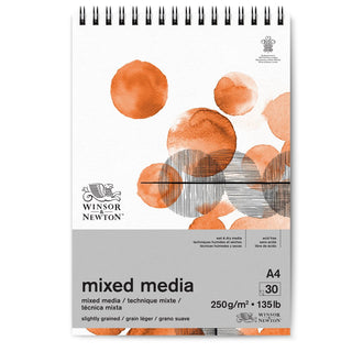 Winsor & Newton Mix Media Bloknotu (Spiralli) 250gr A4 (21x29.7cm) 30 Sayfa