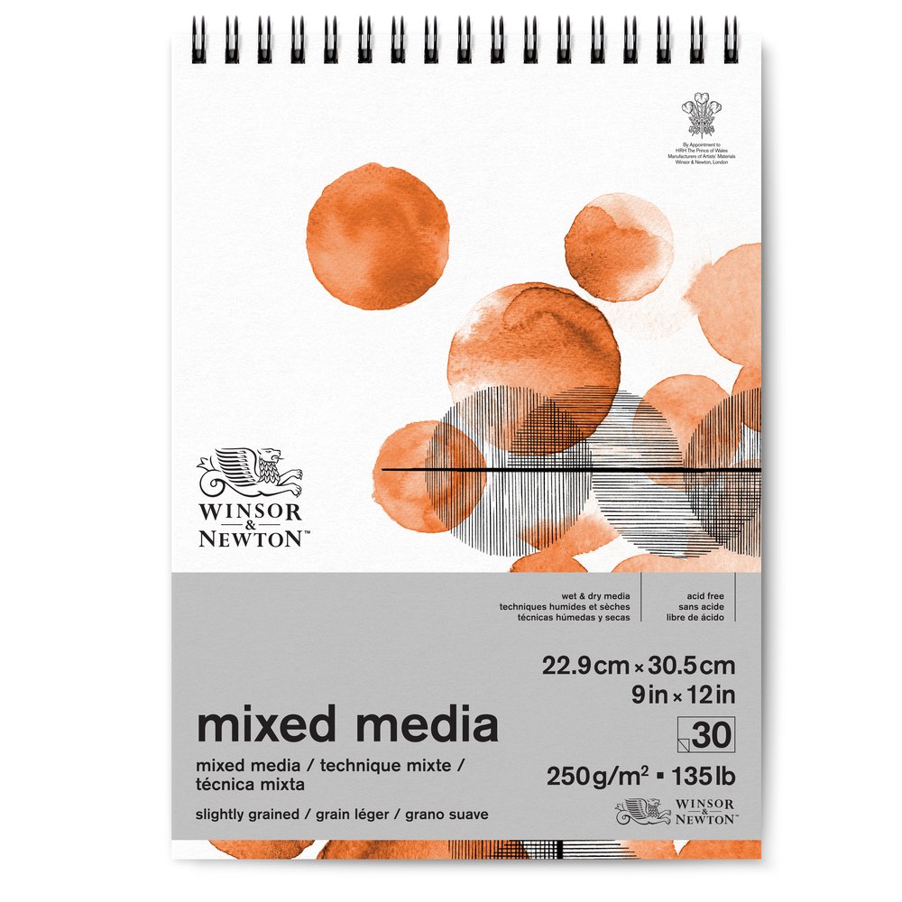 Winsor & Newton Mix Media Bloknotu (Spiralli) 250gr 23x31cm 30 Sayfa