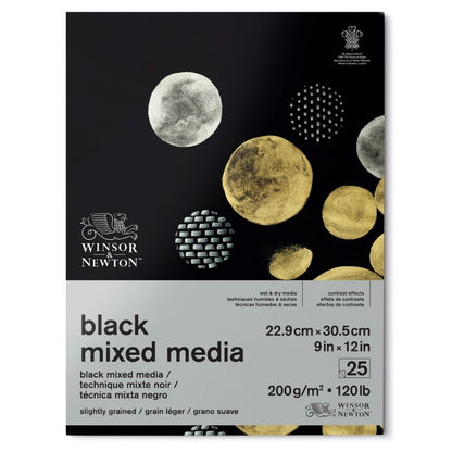 Winsor & Newton Siyah Çizim Bloknotu 200gr 25 Sayfa 23x31cm