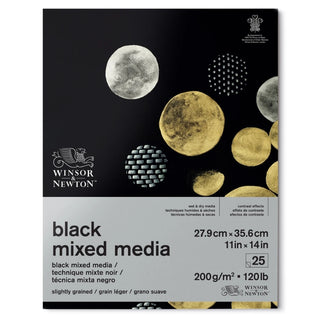 Winsor & Newton Siyah Çizim Bloknotu 200gr 25 Sayfa 28x36cm