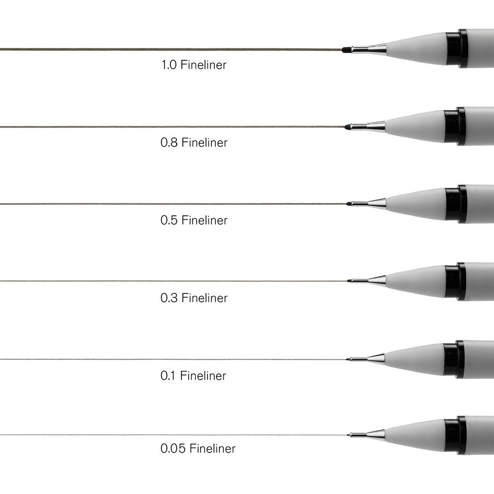 Winsor & Newton Fineliner 1.0mm Siyah İnce Çizim Kalemi