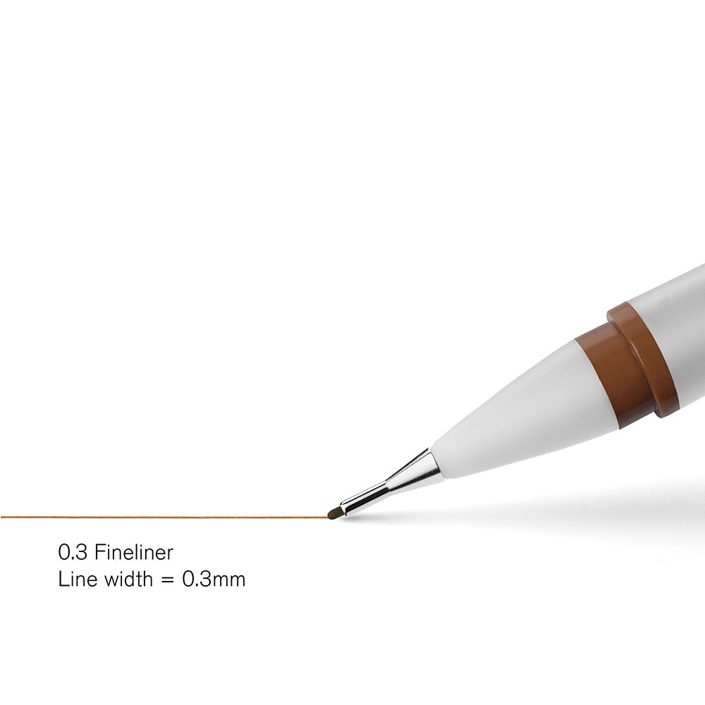 Winsor & Newton Fineliner 0.3mm Sepya İnce Çizim Kalemi