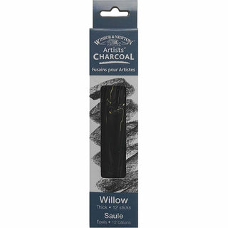 Winsor & Newton Willow Charcoal Kalın Füzen Seti 12'li