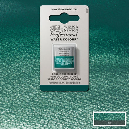 Winsor & Newton Professional Sulu Boya Cobalt Green Deep 185 S.3 (Yarım Tablet)