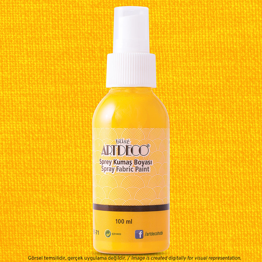 Artdeco Sprey Kumaş Boyası 100ml Sarı 1201