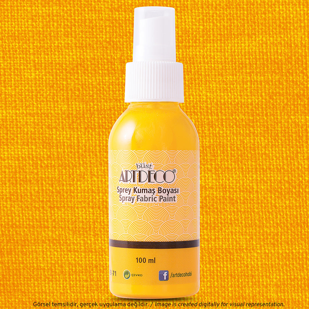 Artdeco Sprey Kumaş Boyası 100ml Koyu Sarı 1202