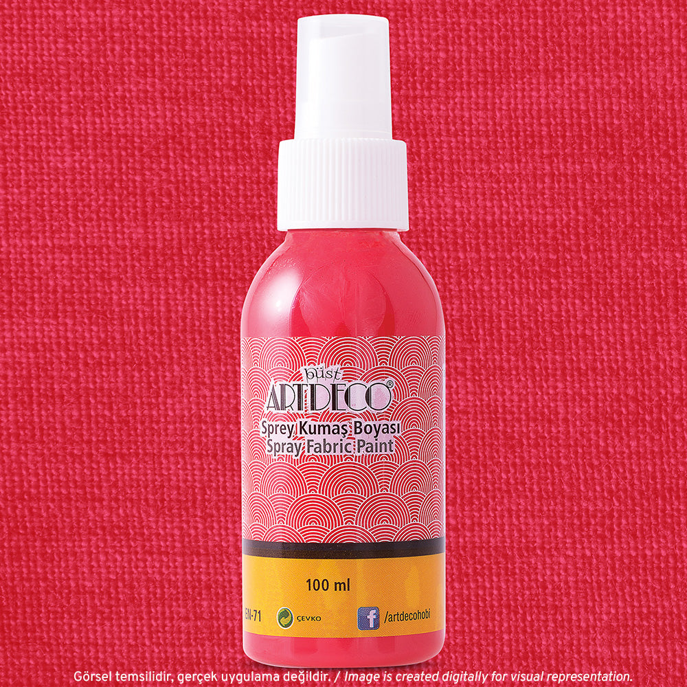 Artdeco Sprey Kumaş Boyası 100ml Kırmızı 1205