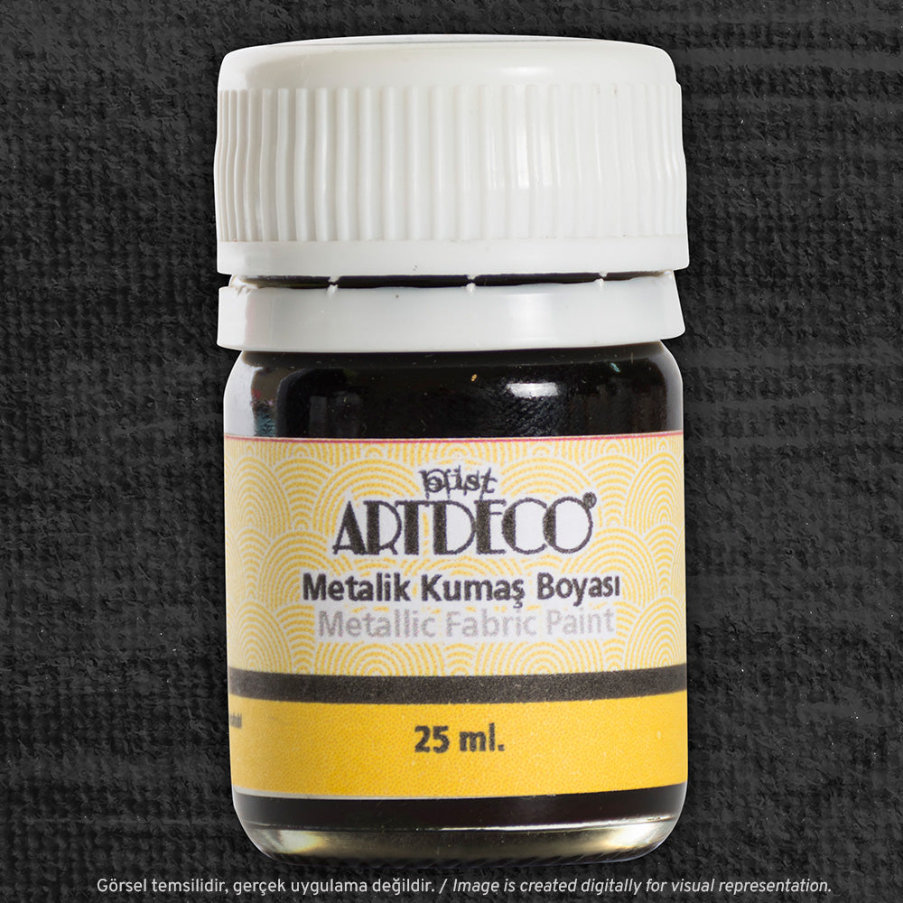 Artdeco Metalik Kumaş Boyası 25ml Siyah 218