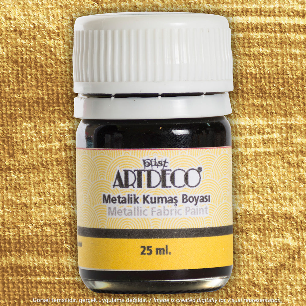 Artdeco Metalik Kumaş Boyası 25ml Metalik Altın 221