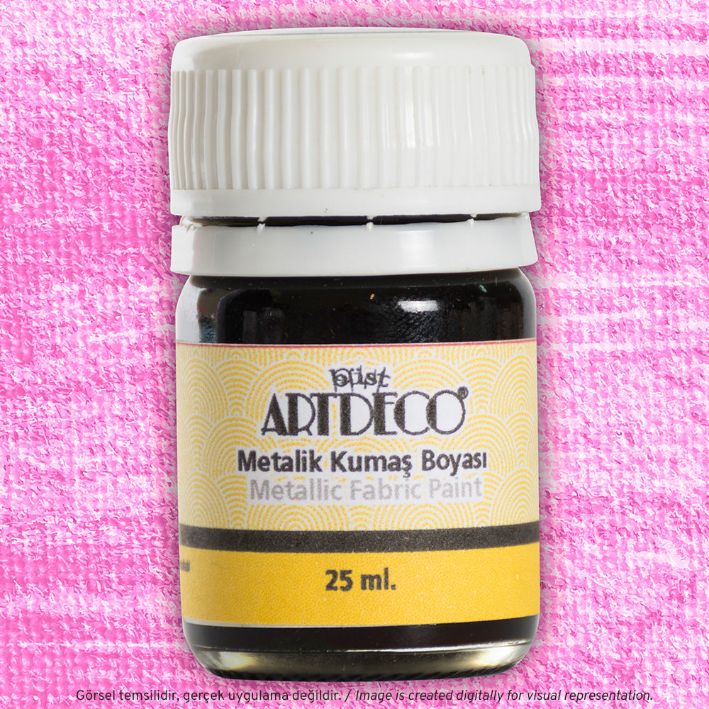 Artdeco Metalik Kumaş Boyası 25ml Pembe 224