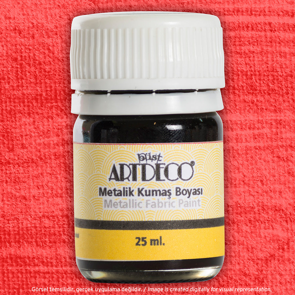 Artdeco Metalik Kumaş Boyası 25ml Kırmızı 225