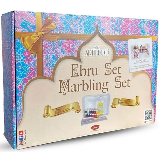 Artdeco Ebru Başlangıç Seti (A4 tekneli) 12x15ml
