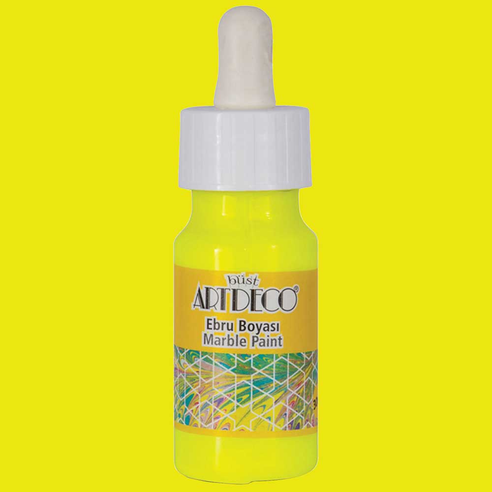 Artdeco Ebru Boyası 30ml Neon Sarı 91