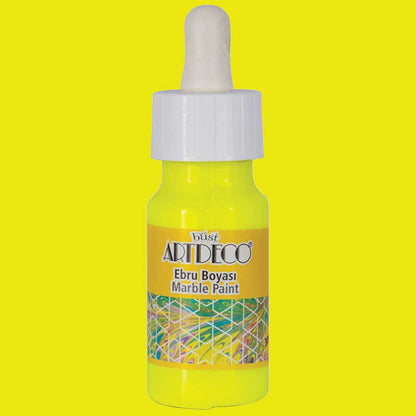Artdeco Ebru Boyası 30ml Neon Sarı 91