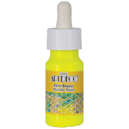 Artdeco Ebru Boyası 30ml Neon Sarı 91
