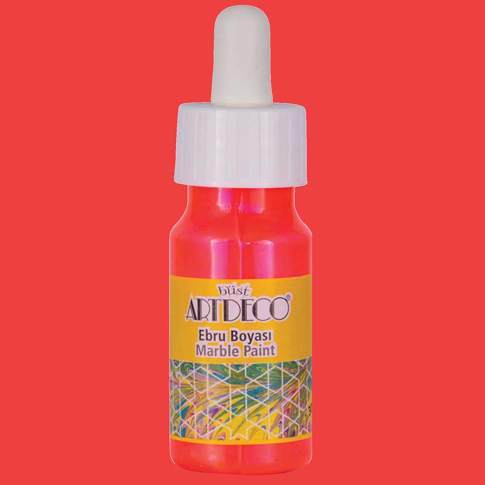 Artdeco Ebru Boyası 30ml Neon Turuncu 92