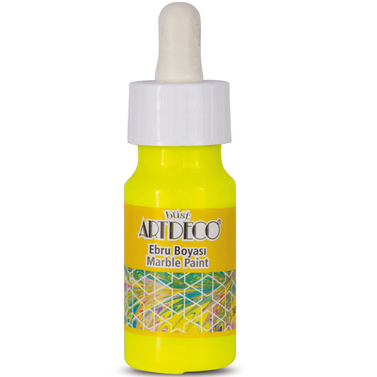 Artdeco Ebru Boyası 30ml Neon Sarı 91