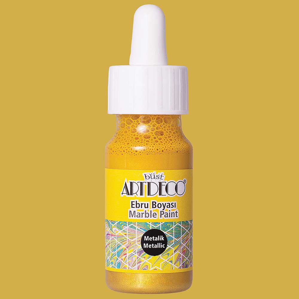 Artdeco Metalik Ebru Boyası 30ml Altın 21