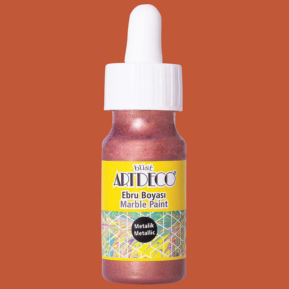 Artdeco Metalik Ebru Boyası 30ml Bakır 28