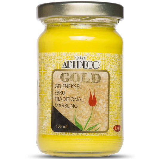 Artdeco Gold Geleneksel Ebru Boyası 105ml Sarı 150 S.2