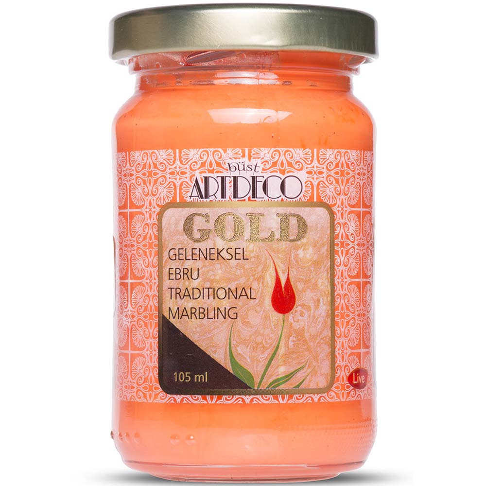 Artdeco Gold Geleneksel Ebru Boyası 105ml Turuncu 250 S.3