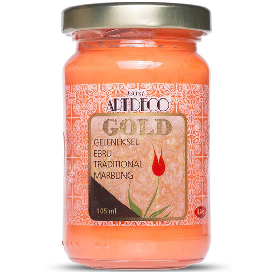 Artdeco Gold Geleneksel Ebru Boyası 105ml Turuncu 250 S.3