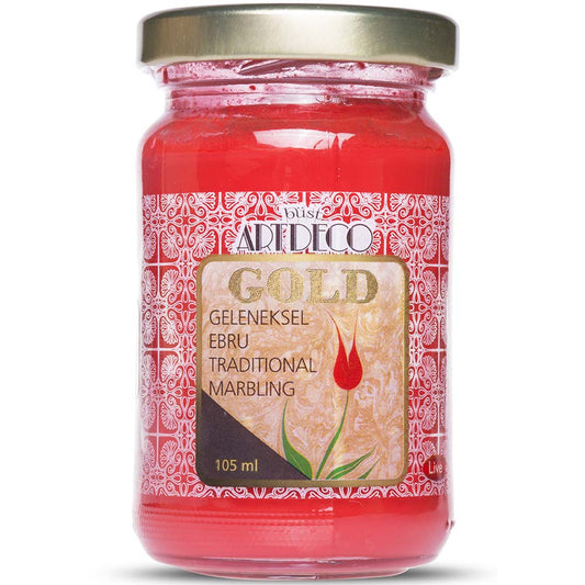 Artdeco Gold Geleneksel Ebru Boyası 105ml Kırmızı 335 S.3