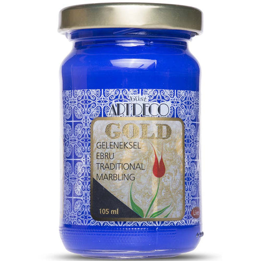 Artdeco Gold Geleneksel Ebru Boyası 105ml Koyu Mavi 446 S.4