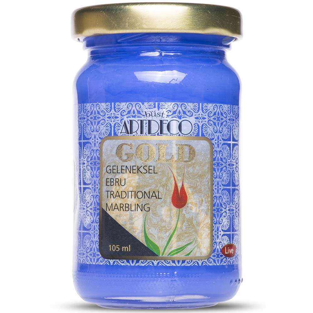 Artdeco Gold Geleneksel Ebru Boyası 105ml Mavi 450 S.1