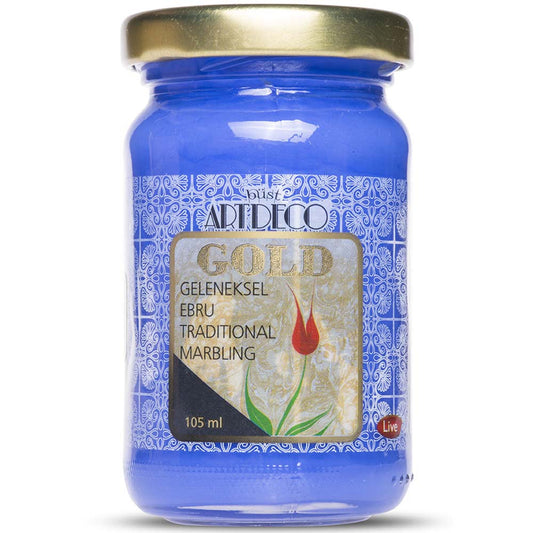 Artdeco Gold Geleneksel Ebru Boyası 105ml Mavi 450 S.1