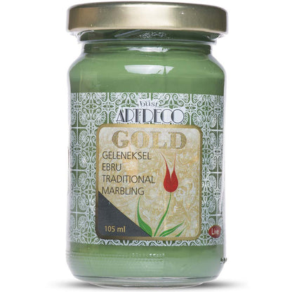 Artdeco Gold Geleneksel Ebru Boyası 105ml Sap Yeşil 590 S.3