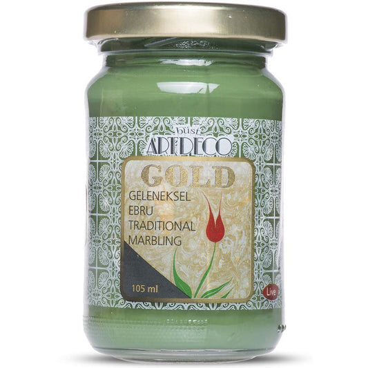 Artdeco Gold Geleneksel Ebru Boyası 105ml Sap Yeşil 590 S.3