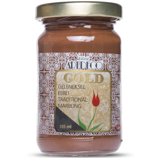 Artdeco Gold Geleneksel Ebru Boyası 105ml Koyu Kahve 655 S.1