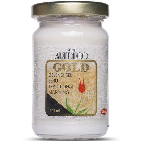 Artdeco Gold Geleneksel Ebru Boyası 105ml Simli Gümüş 980 S.3
