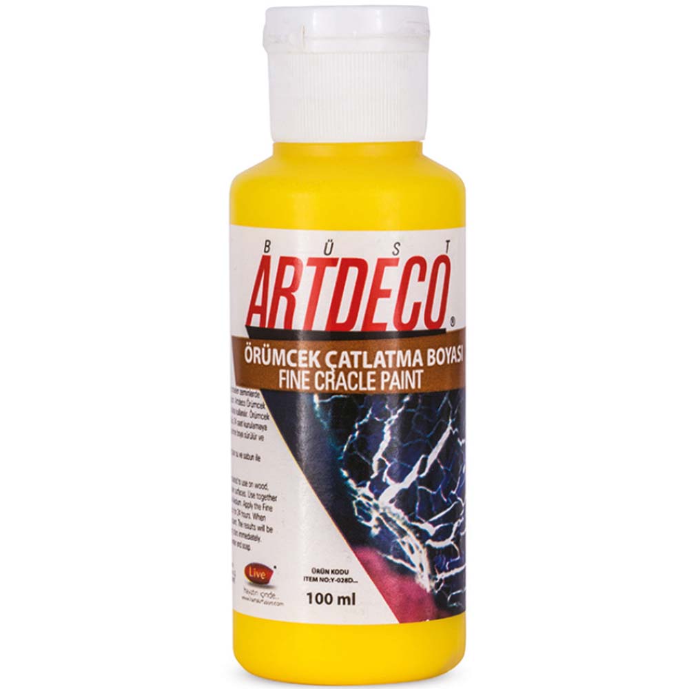 Artdeco Örümcek Çatlatma Boyası 100ml Sarı 1001