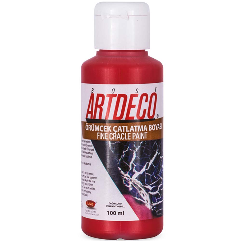 Artdeco Örümcek Çatlatma Boyası 100ml Kırmızı 1005